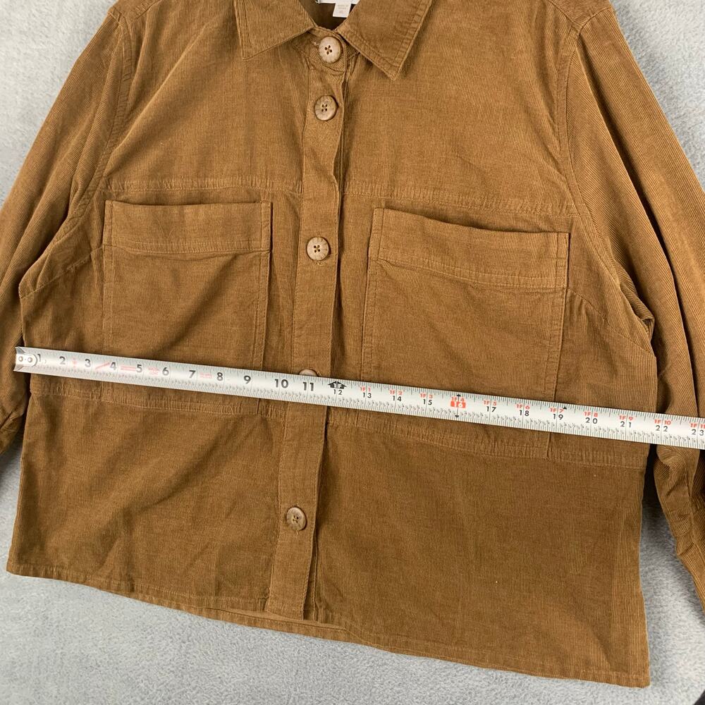 Kut From The Kloth Brown Corduroy Shacket Jacket Women’s XL Utility - Picture 5 of 6